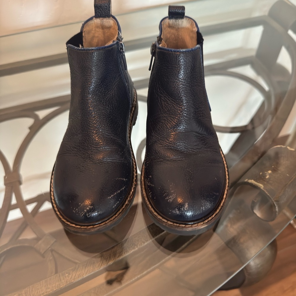 Mini Boden Dark Blue Leather Boots